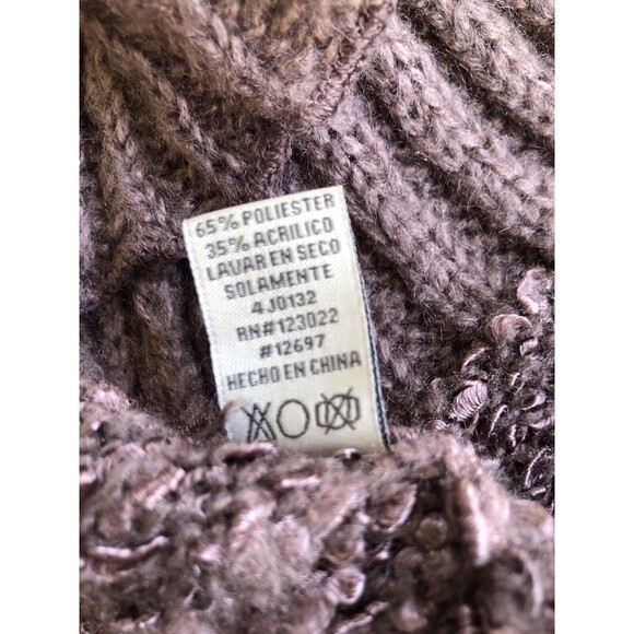 Cecico Long Line Cardigan Women's Small Ruffles Knit in Plum Shade - Picture 9 of 13